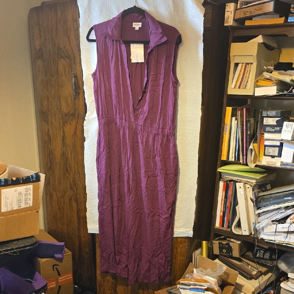 LuLaRoe Purple Sleeveless Jumpsuit